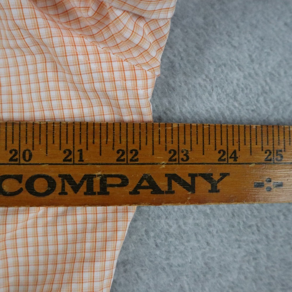 Brooks Brothers Shirt Mens 15.5-34 Regent Button Up Orange Plaid Long Sleeve - Picture 4 of 5